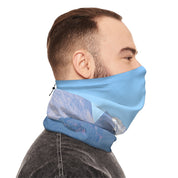 Blue Mountain Print Neck Gaiter for Outdoor Activities