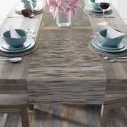 Table runner with water ripple pattern and "JKCREATIONFINDS.COM" text.