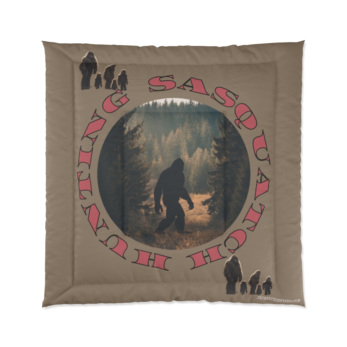 Hunting Sasquatch in the Forest Design Blanket