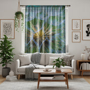 Dandelion Seed Window Curtain, Floral Print Curtain, Abstract Home Decor, Nature Inspired Window Covering, Botanical Curtain, Modern Art