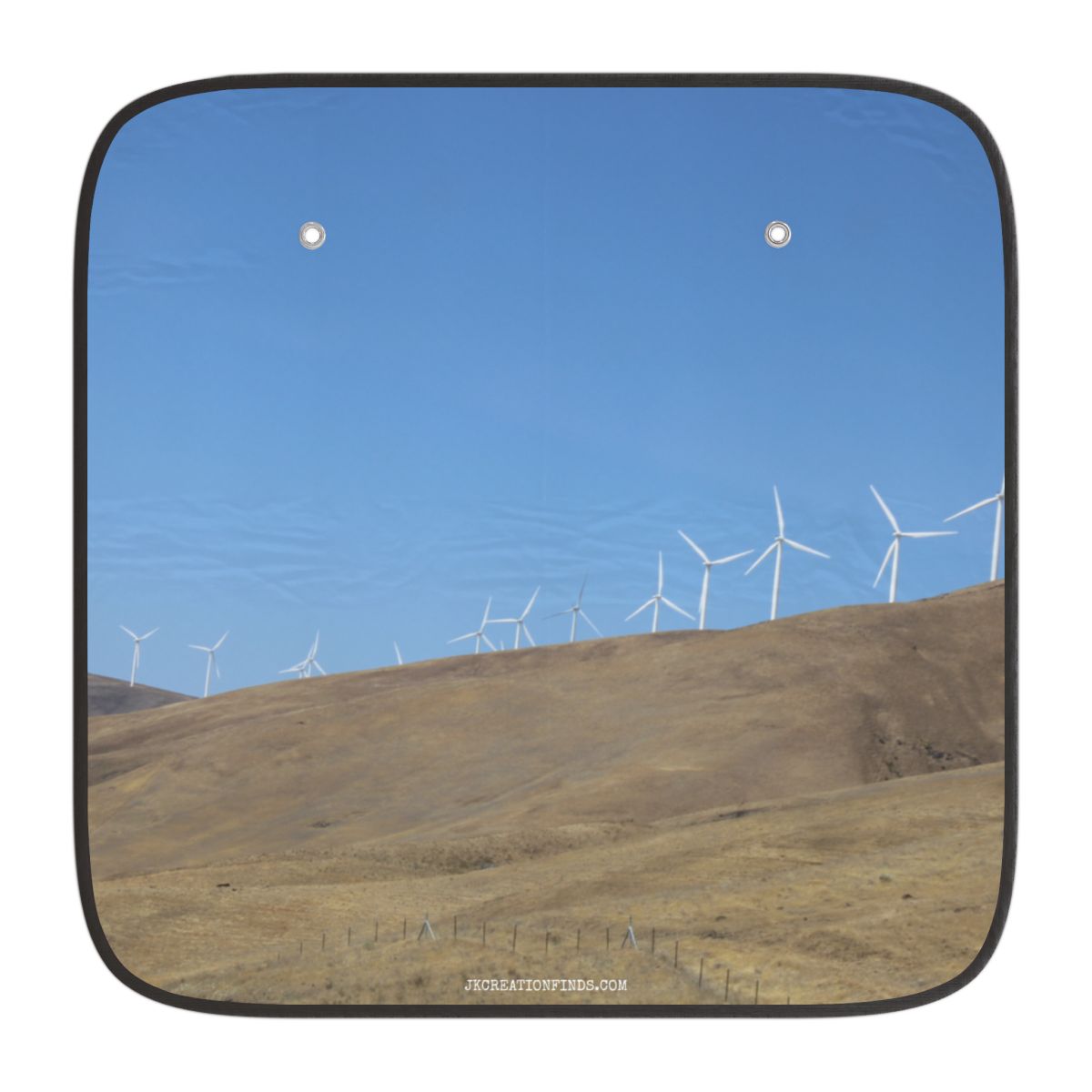 Wind Turbines on a Hill Scenic Car Sunshade Product