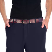 Stylish Maroon Leather Belt Accessory for Men