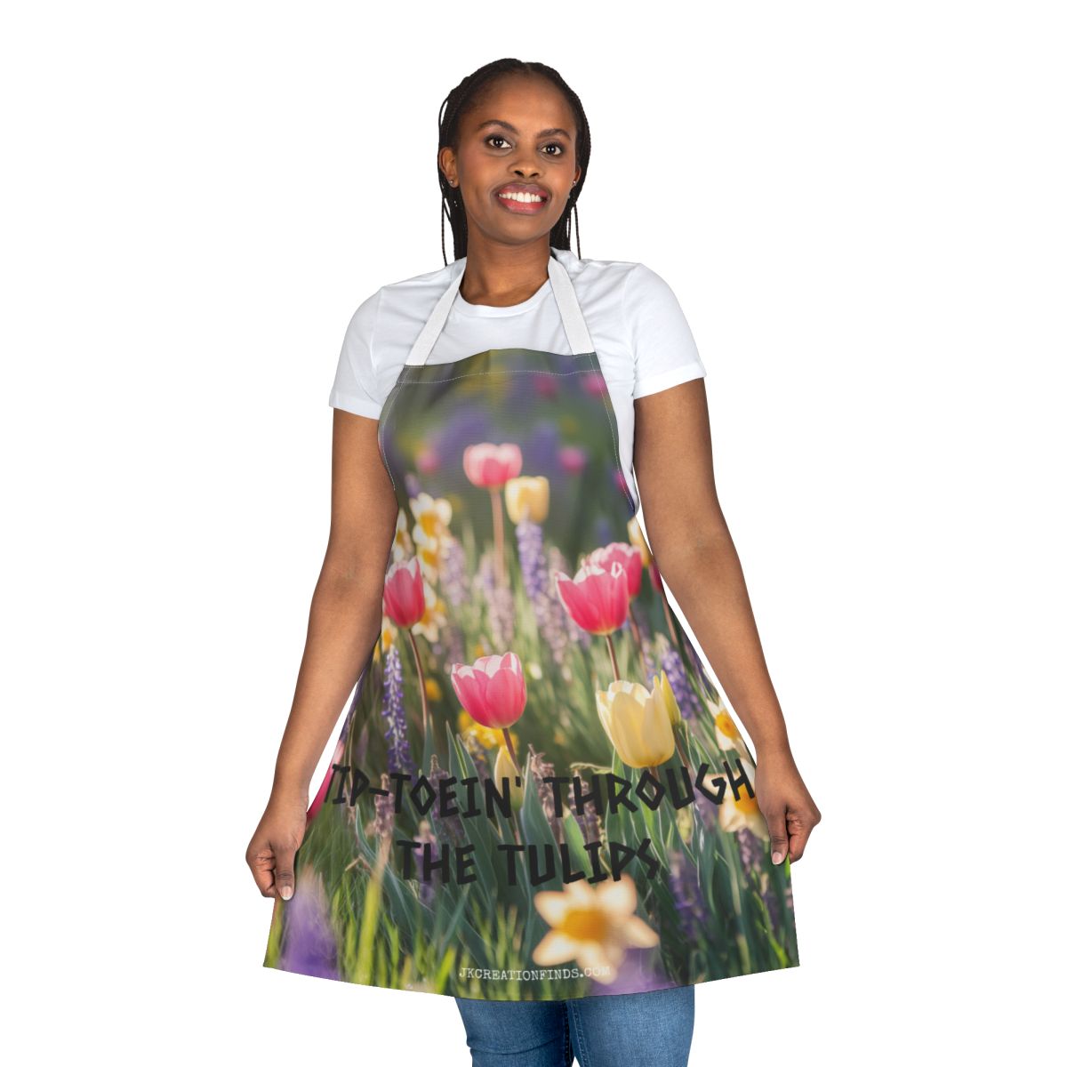 Tiptoe Through the Tulips Floral Apron for Stylish Cooking