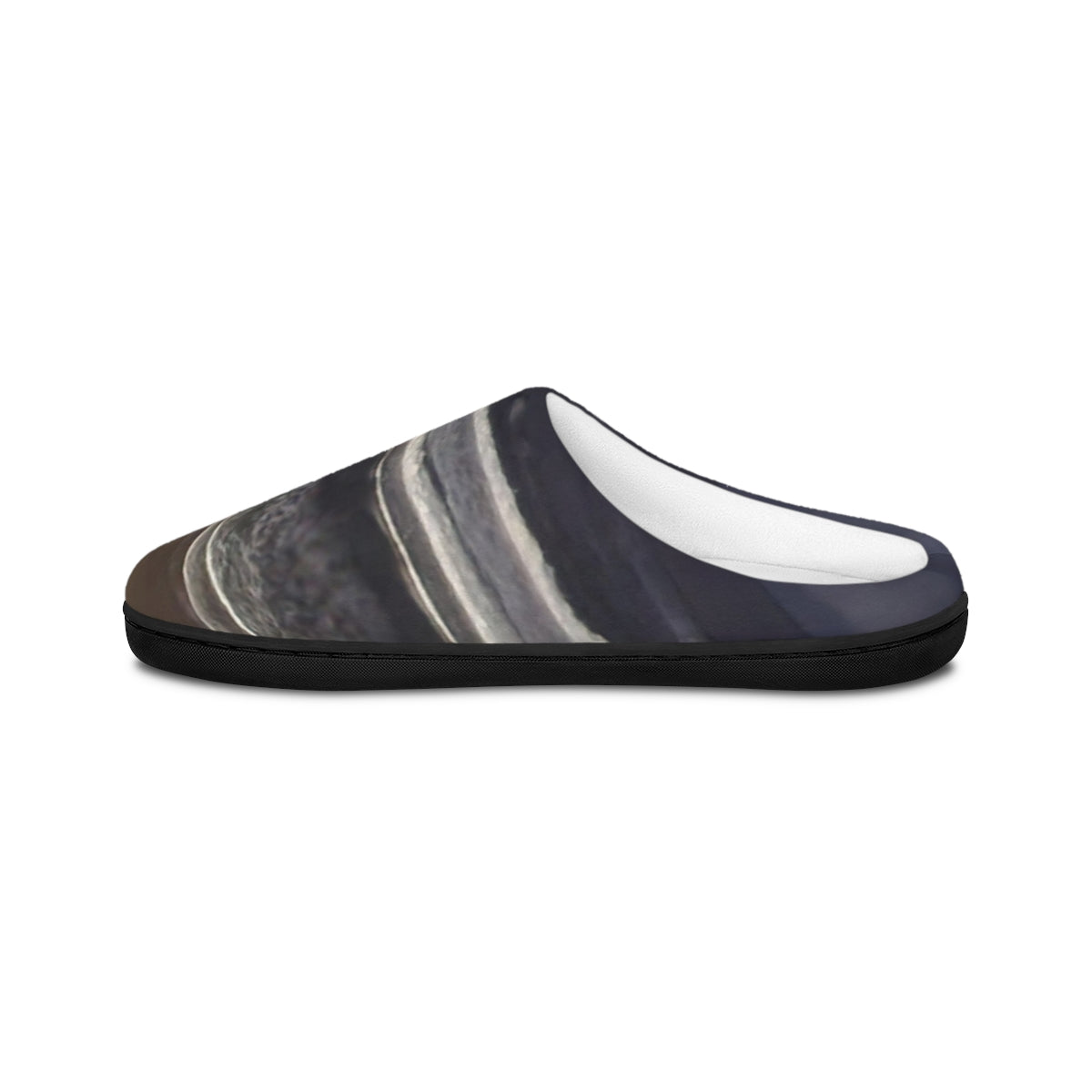 Stylish Black and White Stripes Slip-On Shoes