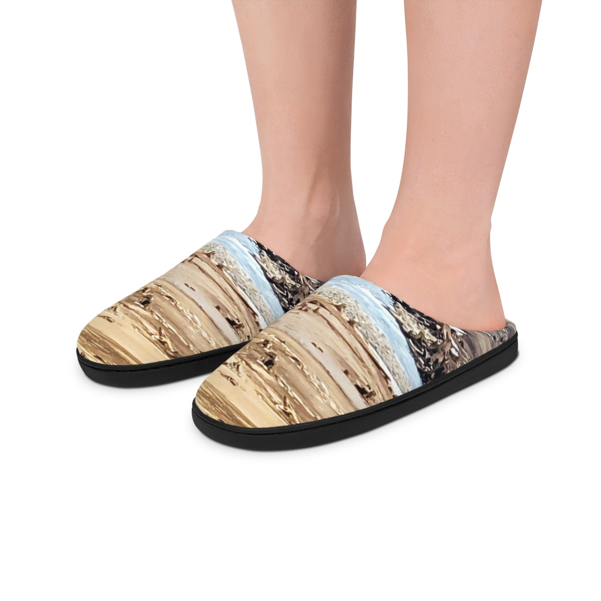 Abstract Wood Texture Artful Indoor Slippers product