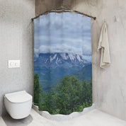 Majestic Mountain and Forest Shower Curtain for Bathroom