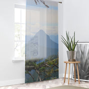 Mountain View Window Curtain, Scenic Landscape Drapes, Nature Inspired Decor, Forest Window Treatment, Peak Design Curtains, Home Interior