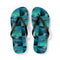 Flip-flops with sea turtle underwater collage design.