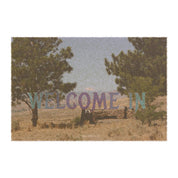 Welcome In Mat with Scenic Outdoor Landscape Artwork