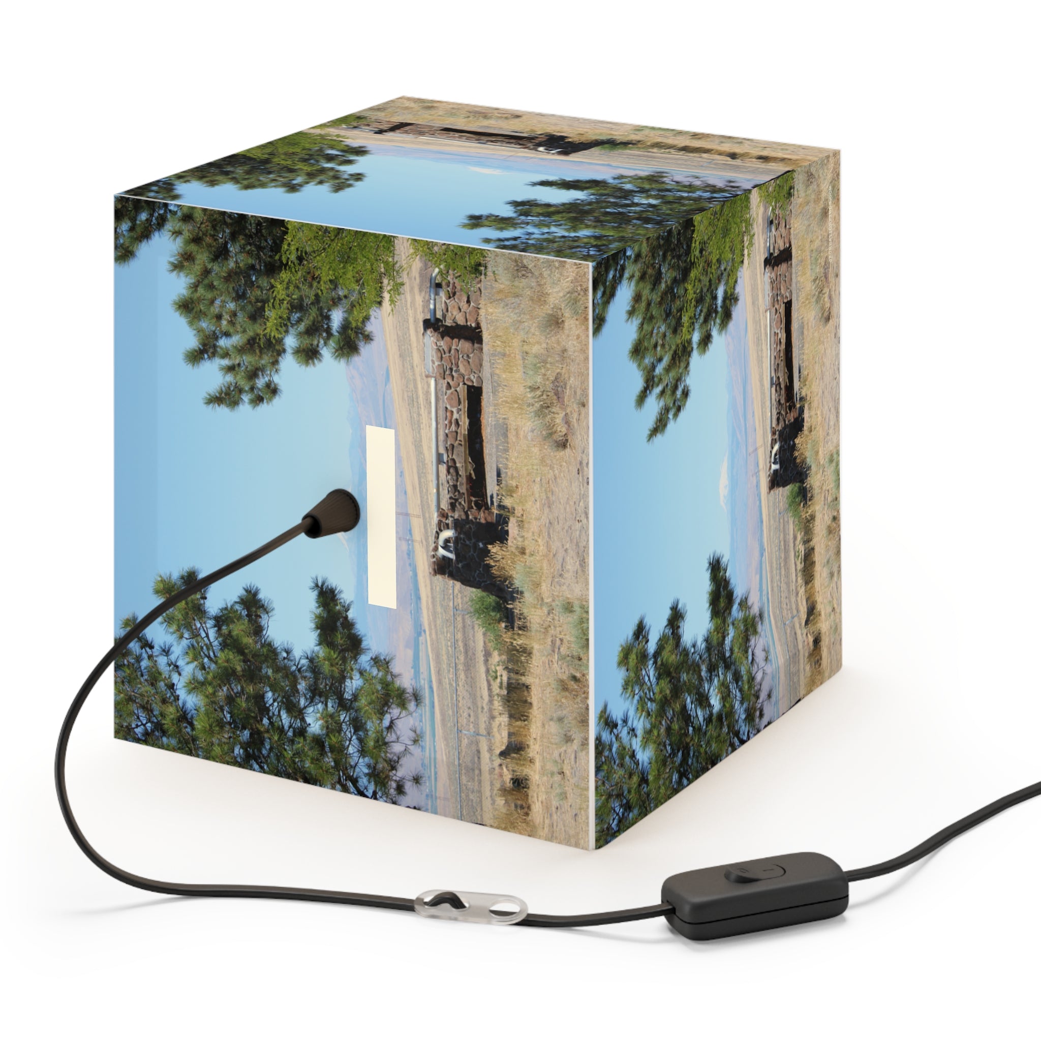 Pine Trees Blue Sky Stone Structure Illuminated Box product type