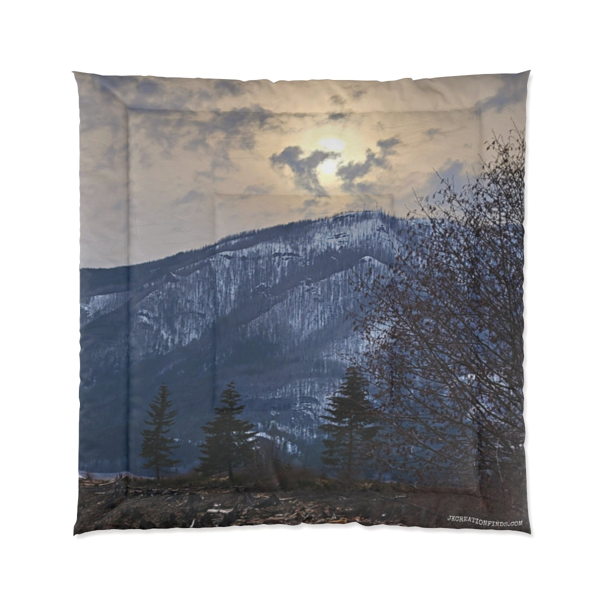Majestic Mountain Landscape at Dusk Scarf