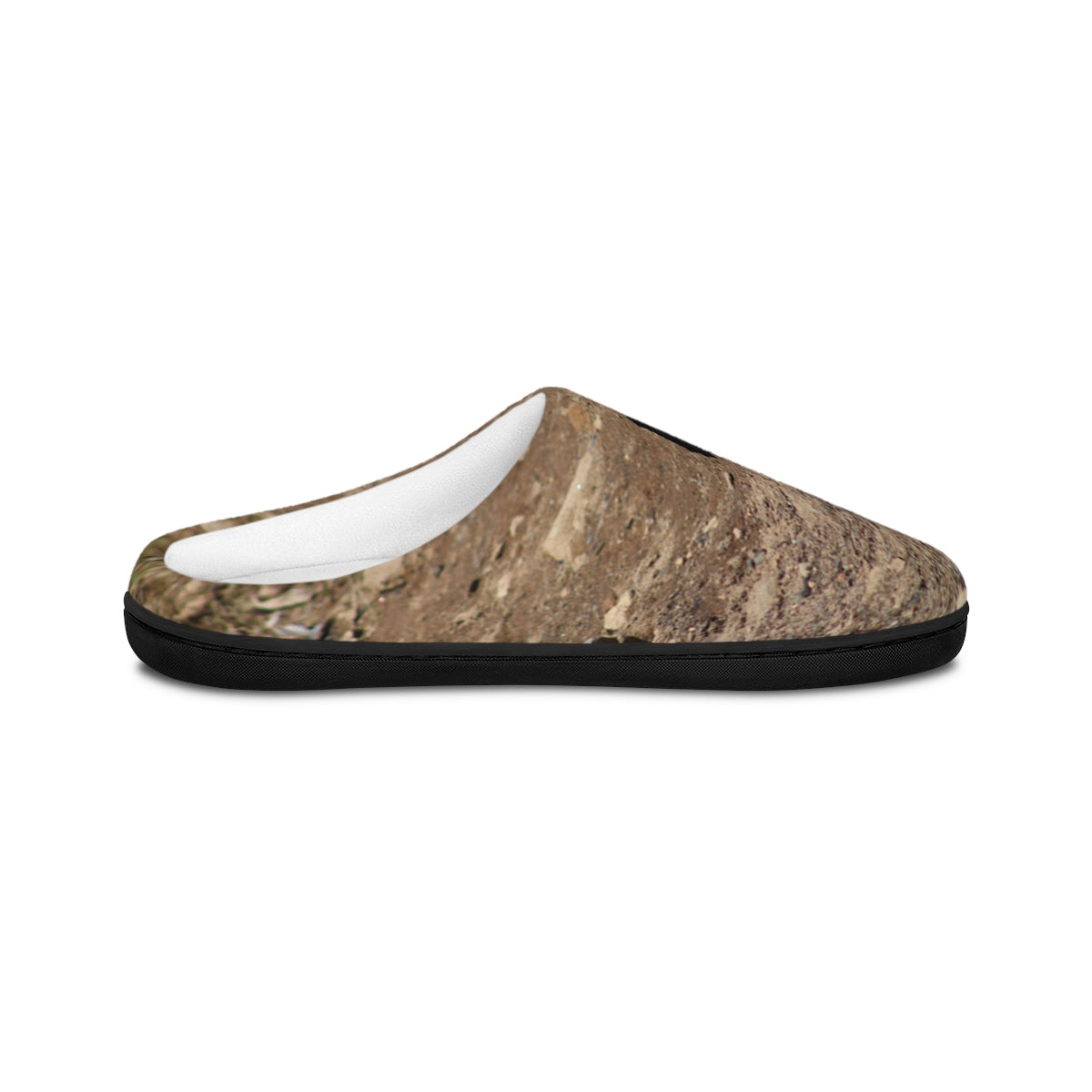 Brown Earthy Texture Print Casual Slide Footwear