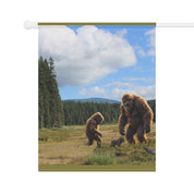 Bigfoot Family in Forest Design curtain