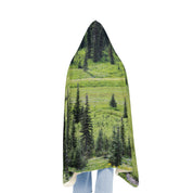 Serene Green Forest Design Hooded Blanket Product