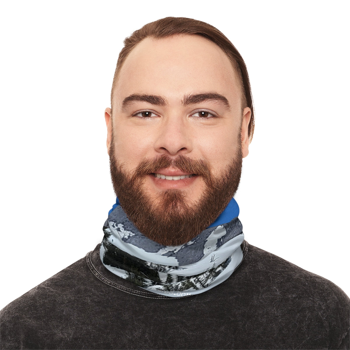 Versatile Winter Snowy Mountain Design Neck Gaiter