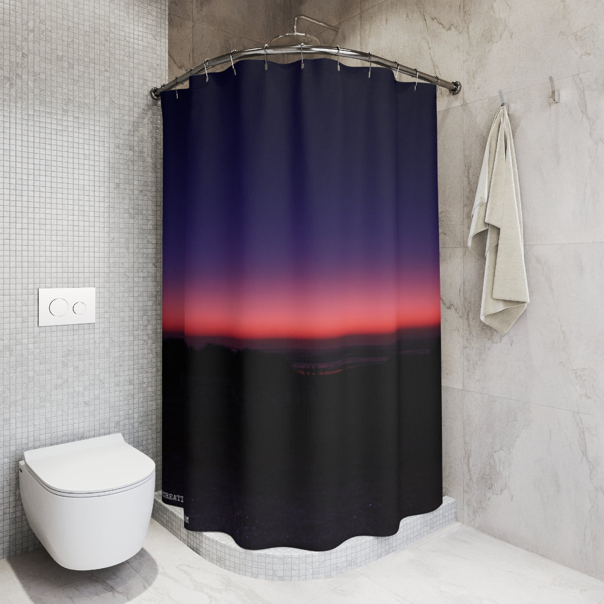 Beautiful Colorful Sunset Print Shower Curtain Product