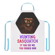 Hunting Sasquatch If You See Me You Should Run apron