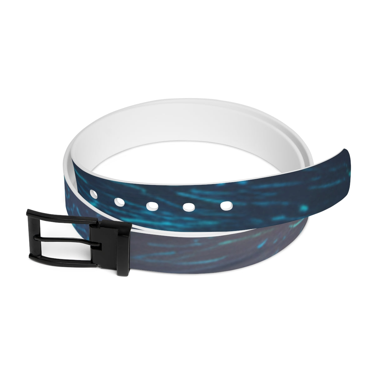 Blue Abstract Patterned Belt Stylish Fashion Accessory