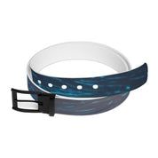 Blue Abstract Patterned Belt Stylish Fashion Accessory