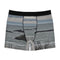 Men's boxer briefs with a rocky ocean seascape print.
