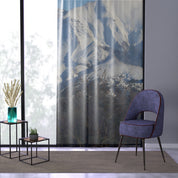 Snowy Mountain Window Curtain, Winter Mountain View, Nature Inspired Room Decor, Landscape Photography Curtain, Mountain Range Scenic View
