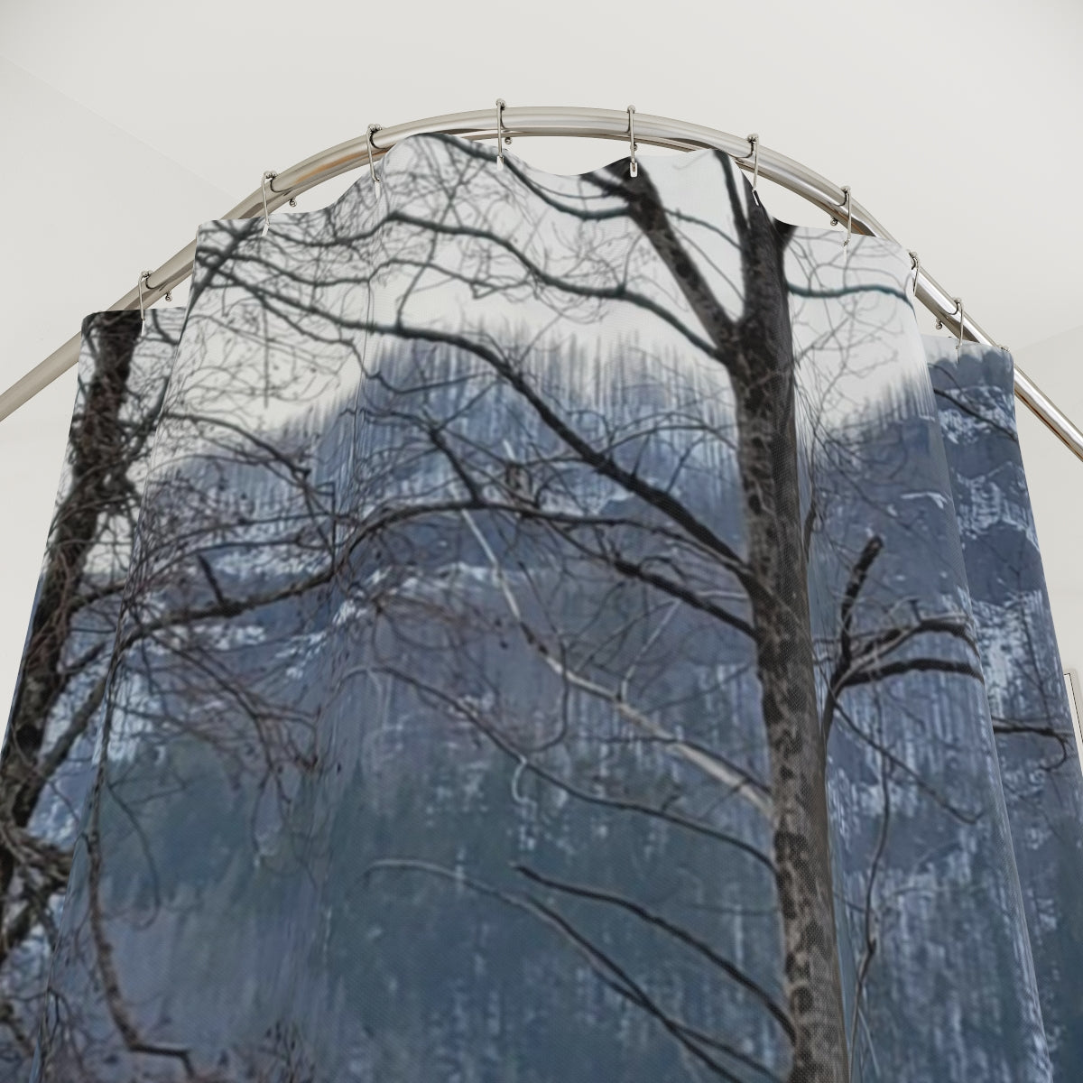 Winter Forest Scene Shower Curtain for Your Bathroom