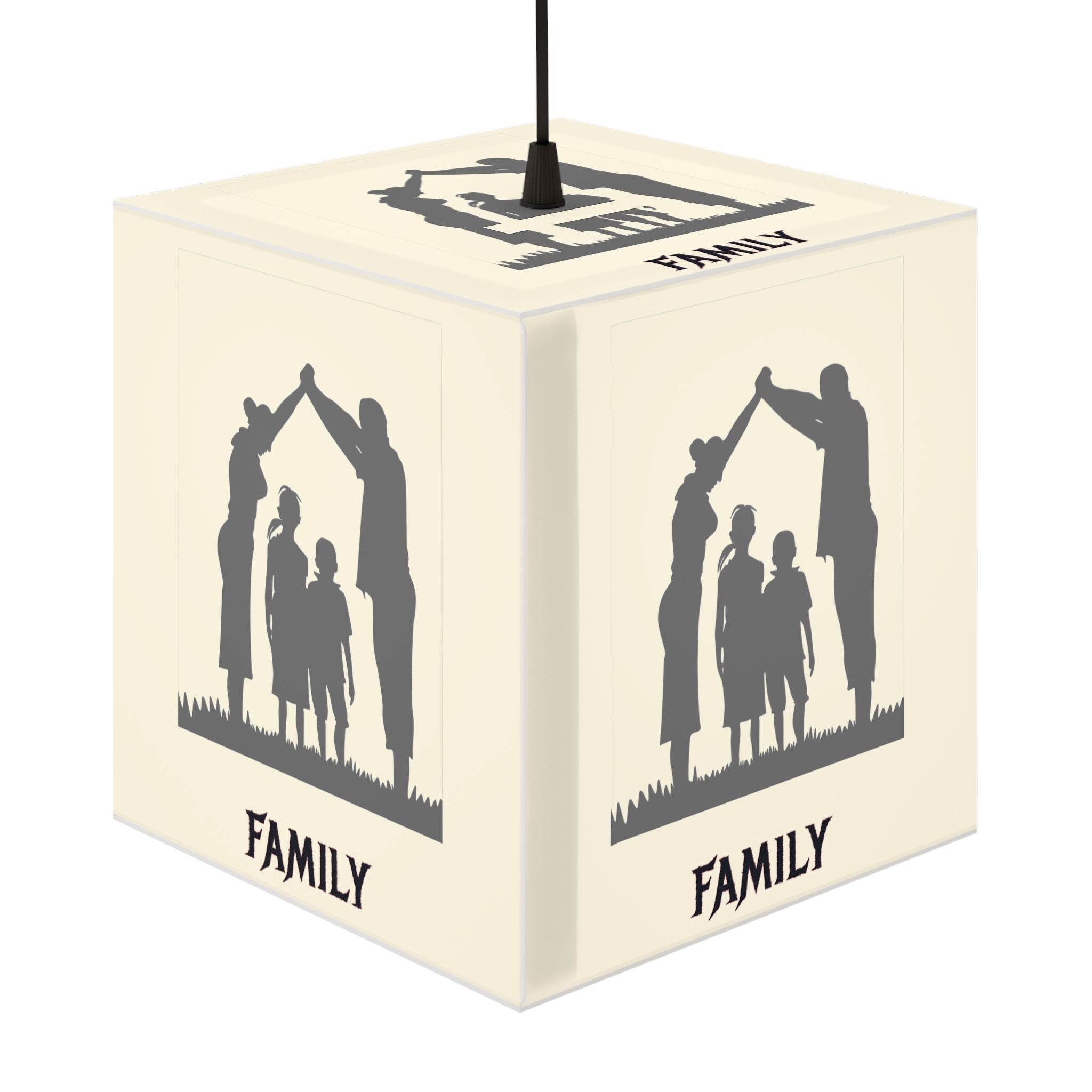 Family Silhouette Cube Light Fixture product type