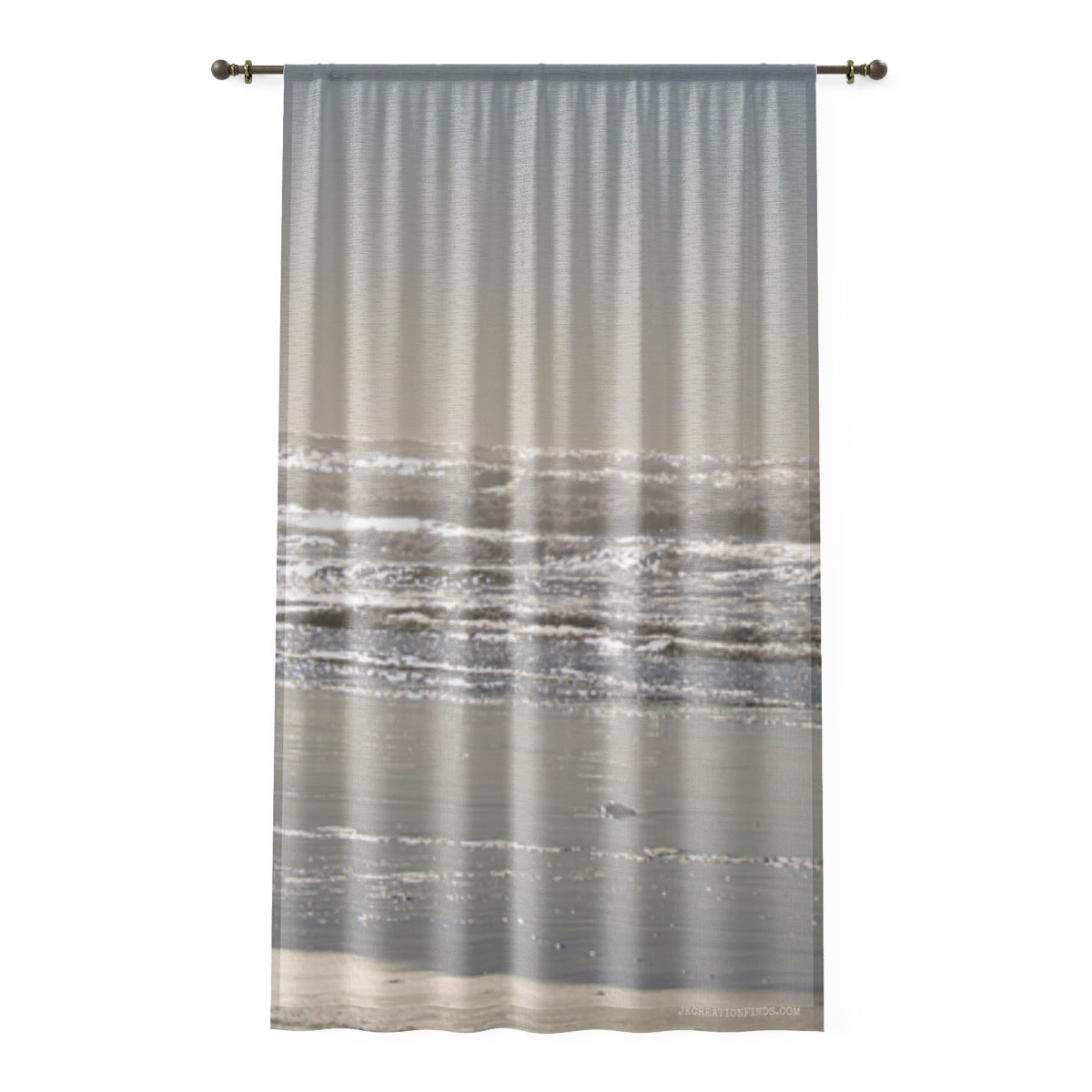 Ocean Wave Window Curtain, Beach Scenery Curtains, Coastal Home Decor, Seascape Window Treatment, Sunlight Waves, Relaxing View Curtain