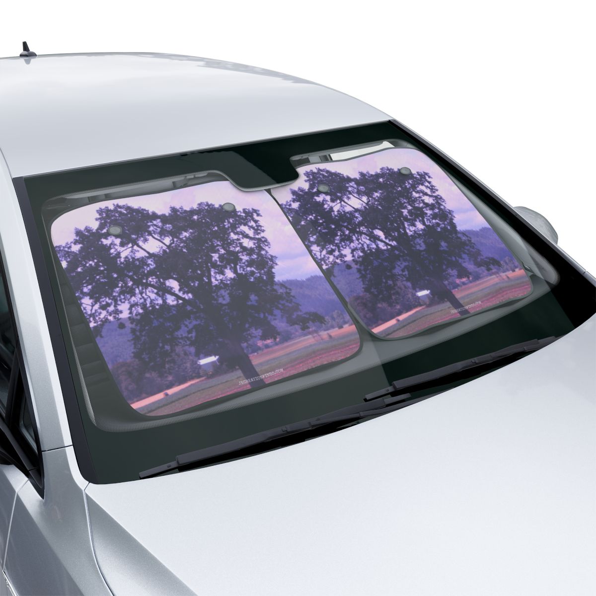 Beautiful Purple Landscape Car Windshield Sunshade