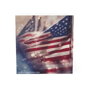 United States Flag with Sparkling Lights Canvas Print