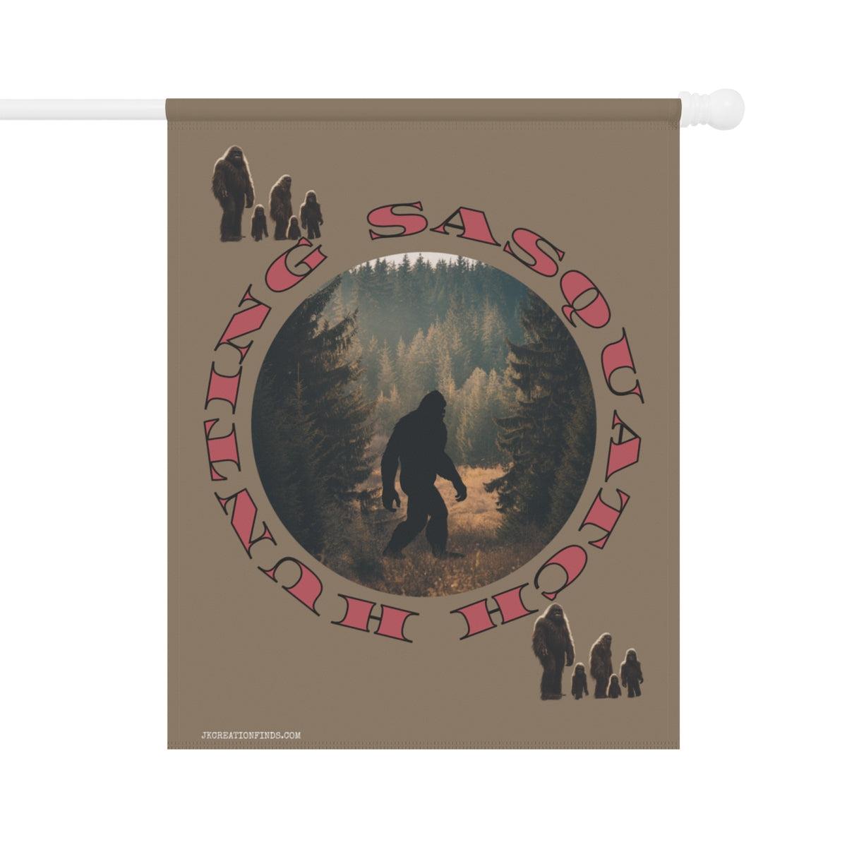 Hunting Sasquatch Themed Wall Hanging Art Decor