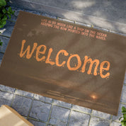 Welcome Doormat with Inspirational Quote Outdoor Mat