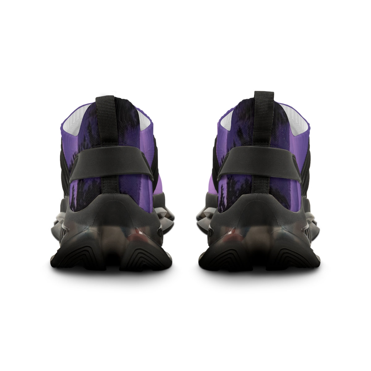 Stylish Purple and Black High Top Athletic Footwear