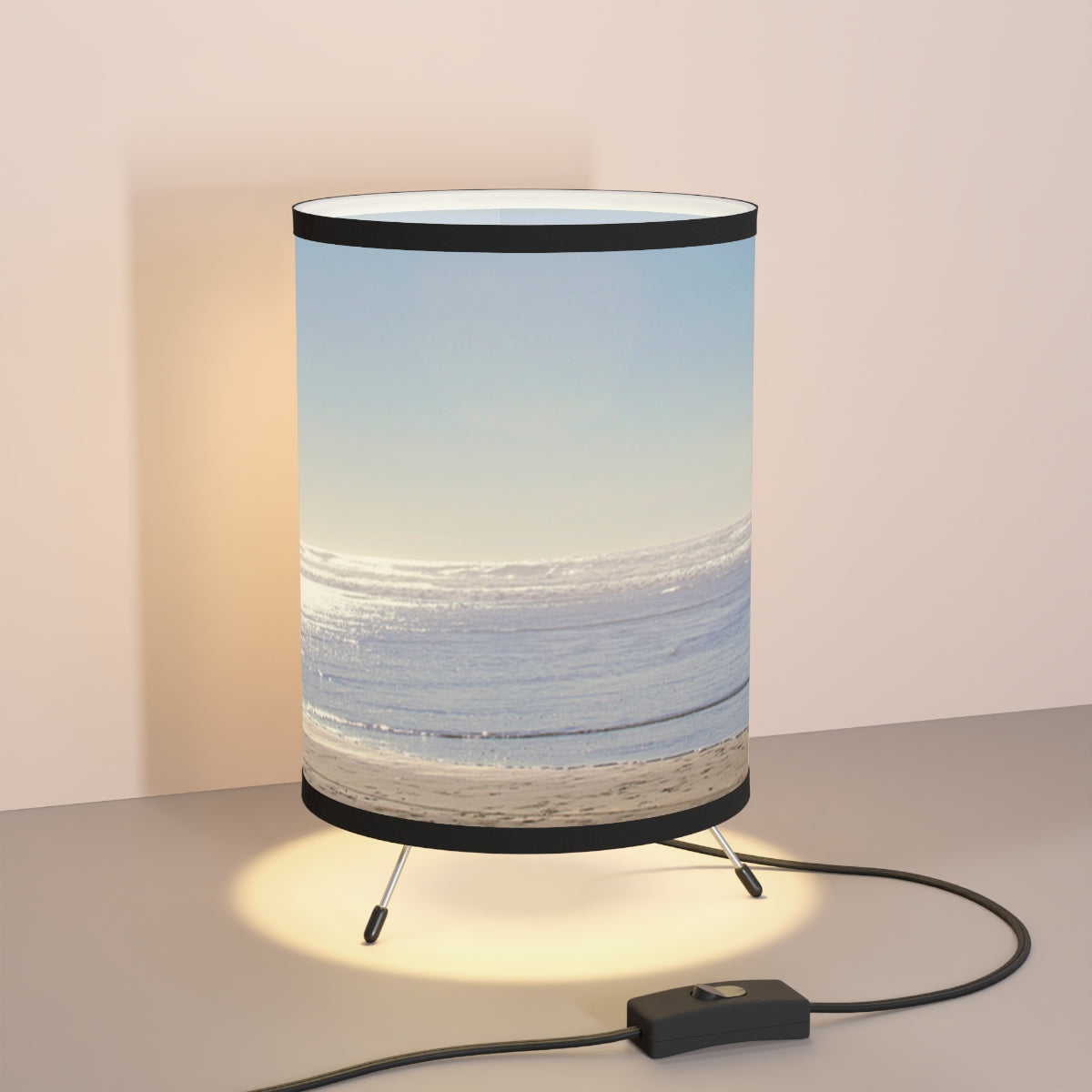 Beautiful Beach Scene on Cylindrical Lamp product