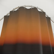 Gradient Orange and Black Bathroom Curtain