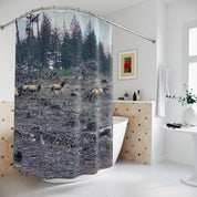 Forest Wildlife Printed Shower Curtain for Your Bathroom