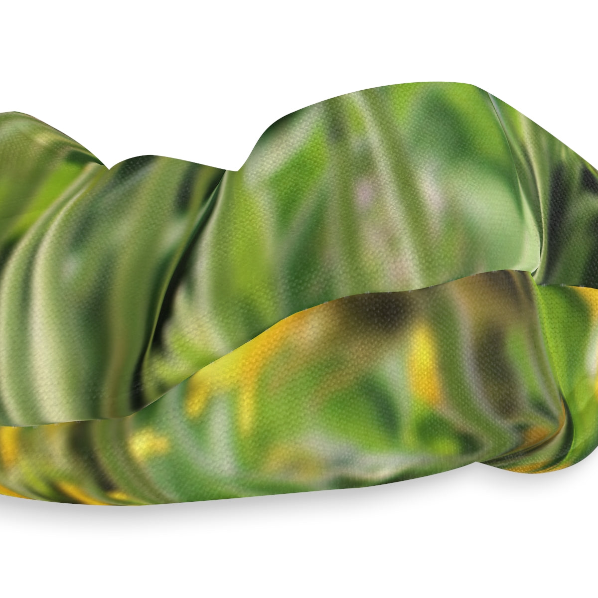 Vibrant Green and Yellow Patterned Fabric Sheet