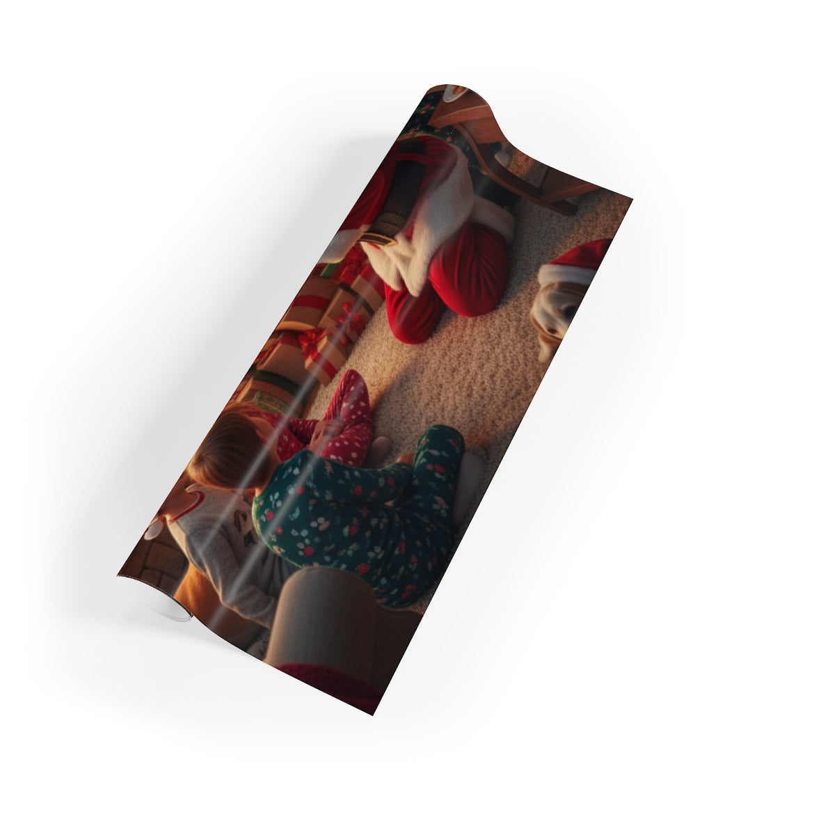 Cozy Fireplace Christmas Scene Wrapping Paper