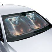 Polar Bear Illustration Car Windshield Sun Shade