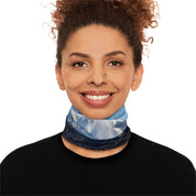 Stylish Multifunctional Blue and White Neck Gaiter Scarf