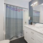 Beautiful Worlds Begin at the Sea Bathroom Curtain