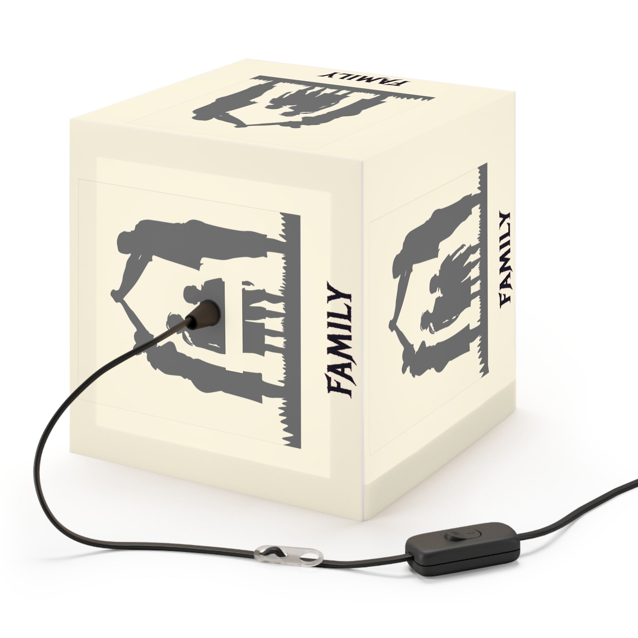 Family Silhouette Illuminated Cube Lamp Switch product type