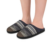 Cozy Slip-On Striped Home Slippers for Comfortable Feet