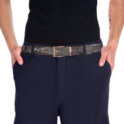 Stylish Brown Camo Belt with Rose Gold Buckle Accessory