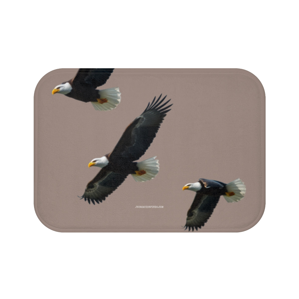 Soaring Bald Eagles Design Bath Mat