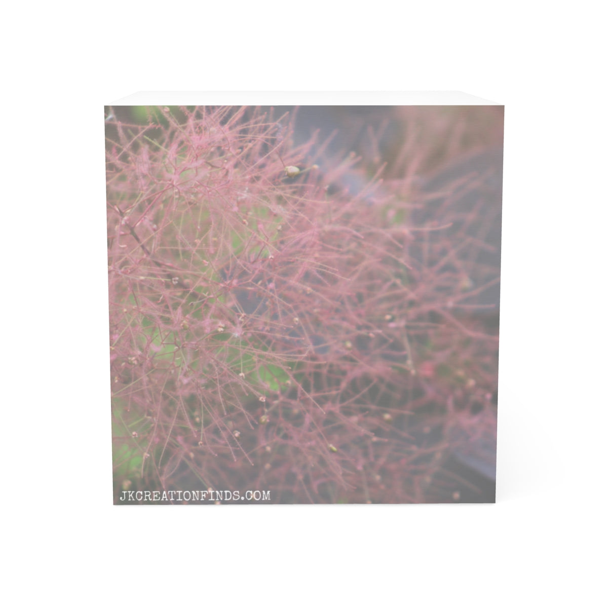 Nature-Inspired Abstract Art Box With Pink Floral Design