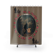 Unique Hunting Sasquatch Forest Design Shower Curtain