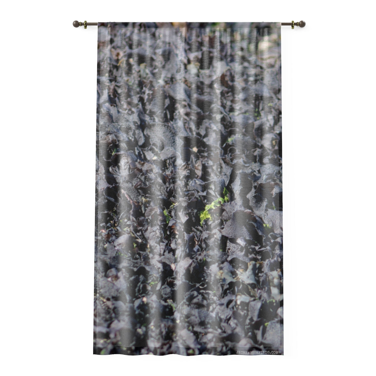 Dark Seaweed Window Curtain, Ocean Botanical, Moody Home Decor, Coastal Living, Algae Print, Nature Inspired, Unique Drapes