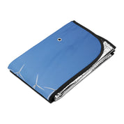 Portable Blue Wind Turbine Print Insulated Blanket