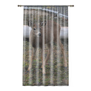 Adorable Deer Printed Sheer Curtain for Home Decor